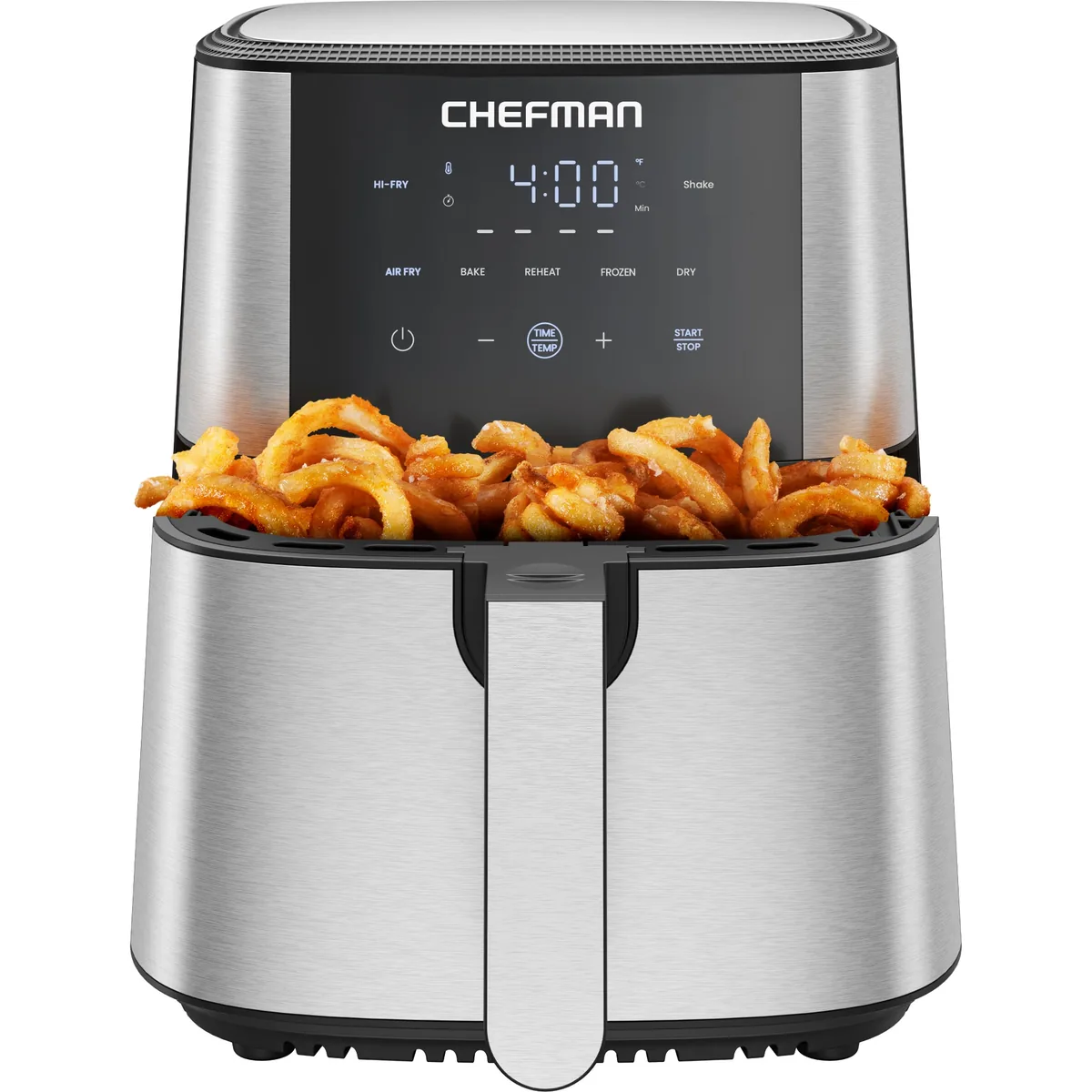 Turbofry 6 Quart Digital Air Fryer Touch Controls W 5 Cooking Functions Stainless Steel