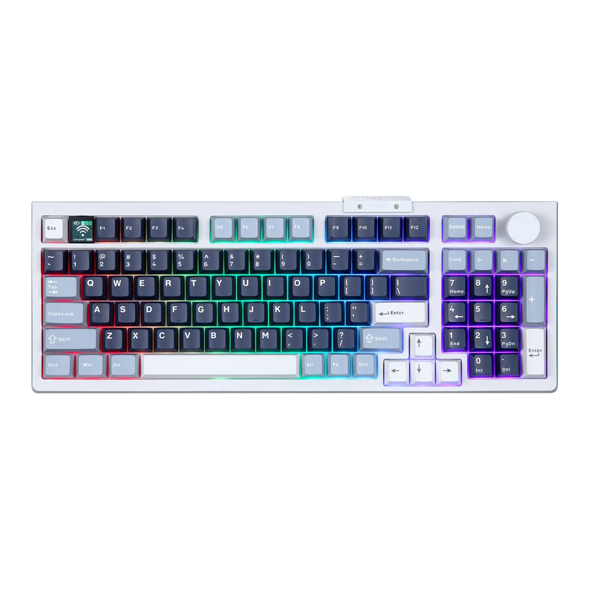 Darmoshark TOP98 Trio-mode Mechnical RGB gaming Keyboard With Top Mount structure & TFT display