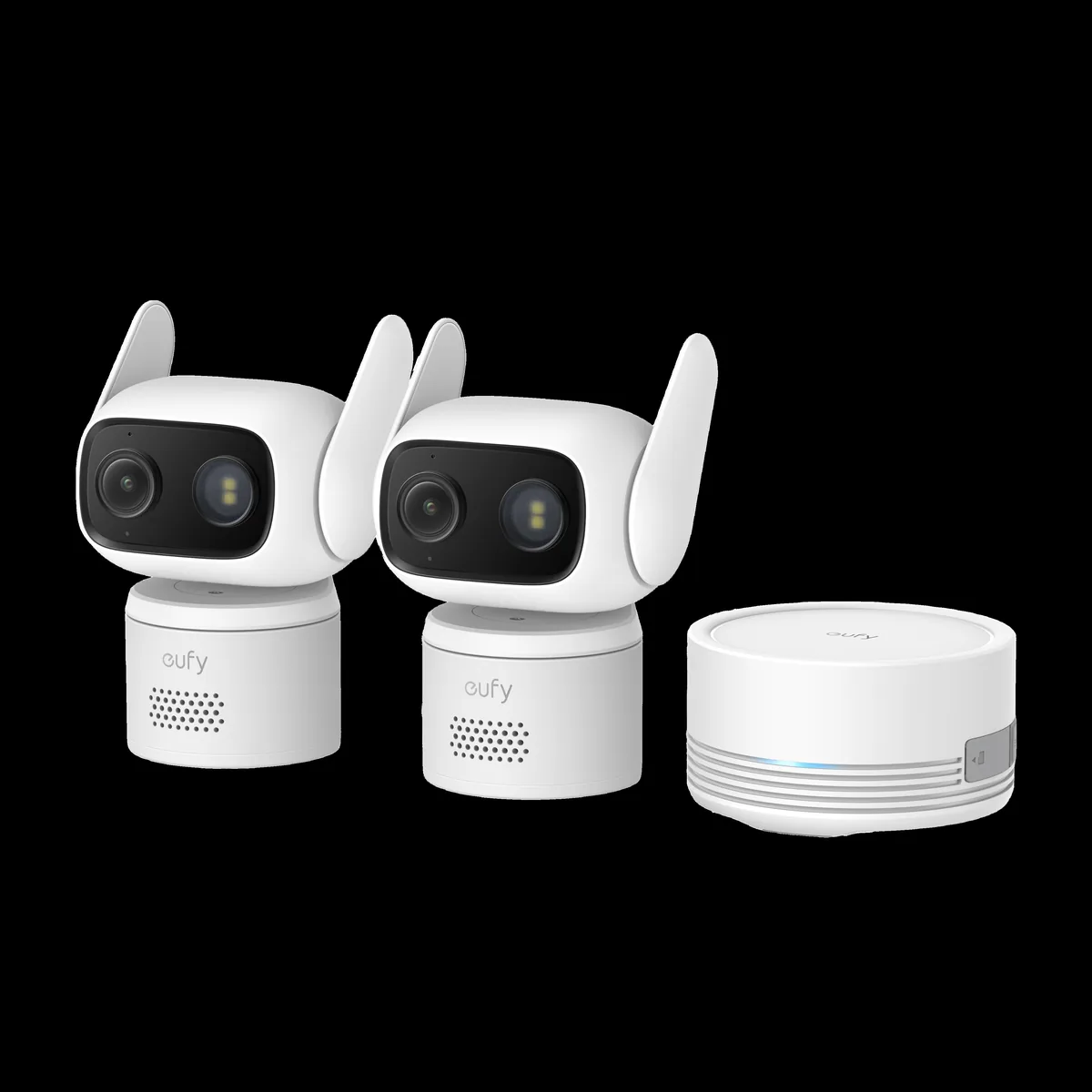 eufy Wired Cam C31 Pan-Tilt Camera 2 Pack with HomeBase Mini (White)