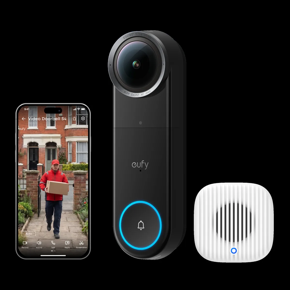 Anker eufy S4 3K Smart Video Doorbell with Chime 2 (Wired)