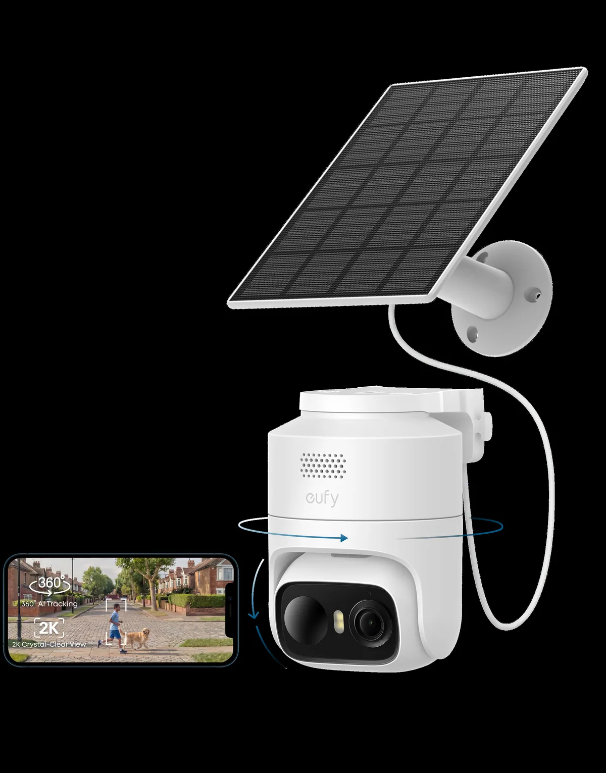 eufyCam C37 2K Smart Security Camera CCTV with Solar panel