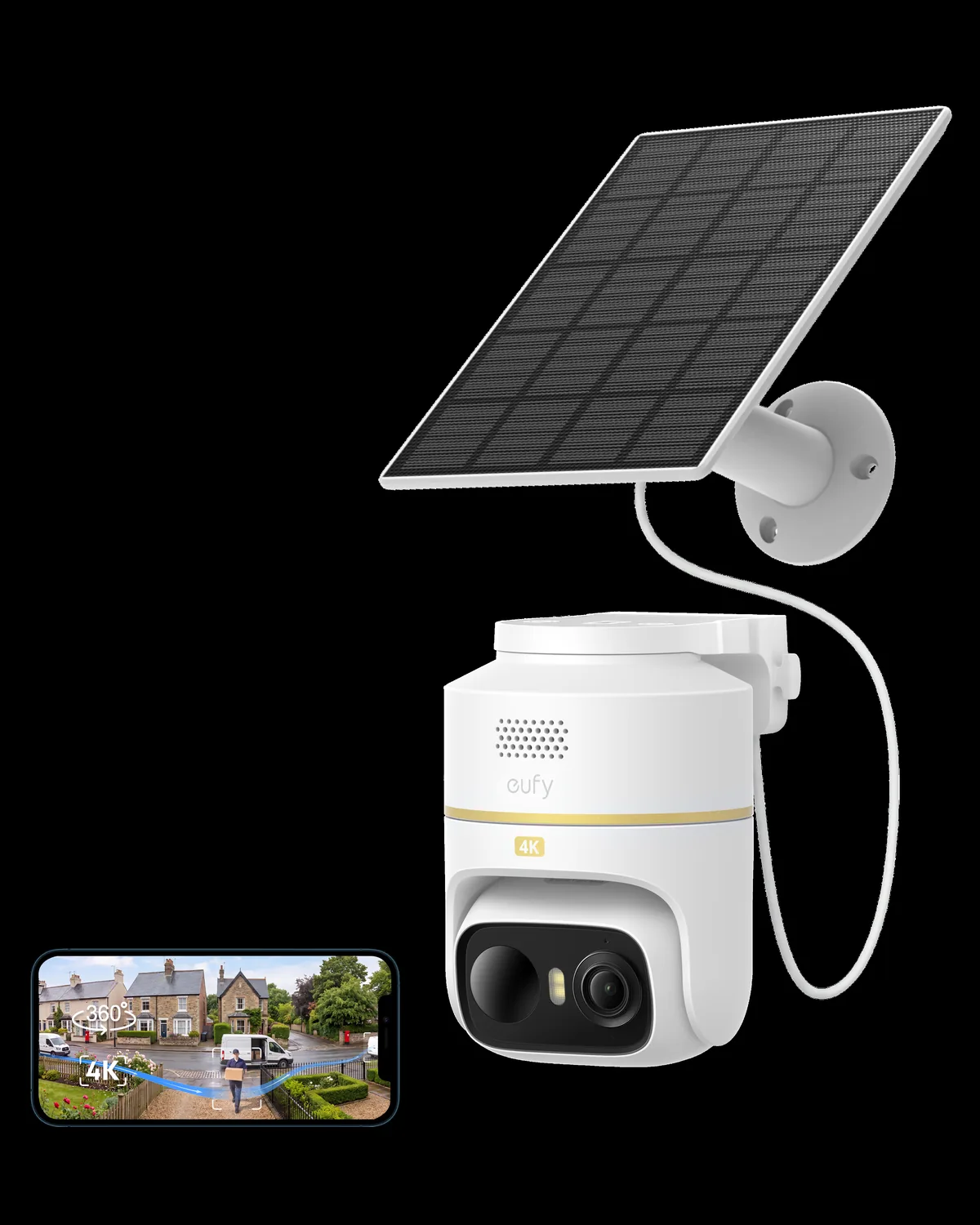 eufyCam C37 4K Smart Security Camera CCTV with Solar Panel