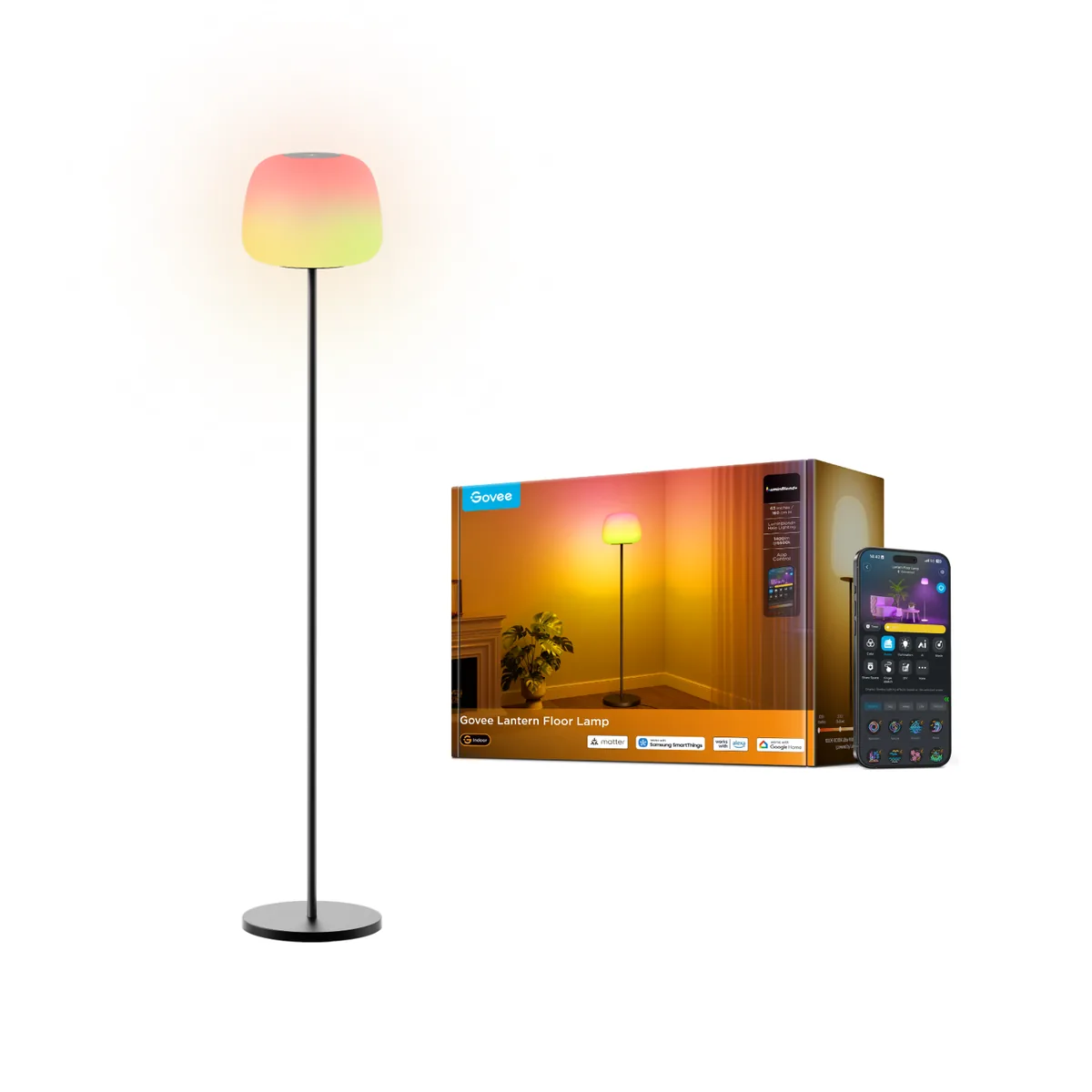 Govee Lantern Floor Lamp – Halo Gradient Lighting