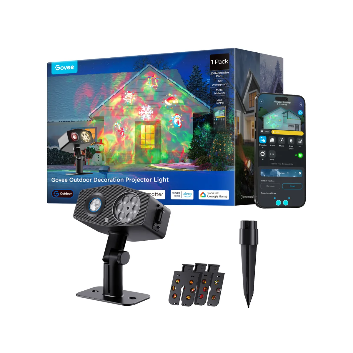 Outdoor Snowflake Projector Light​ for Christmas