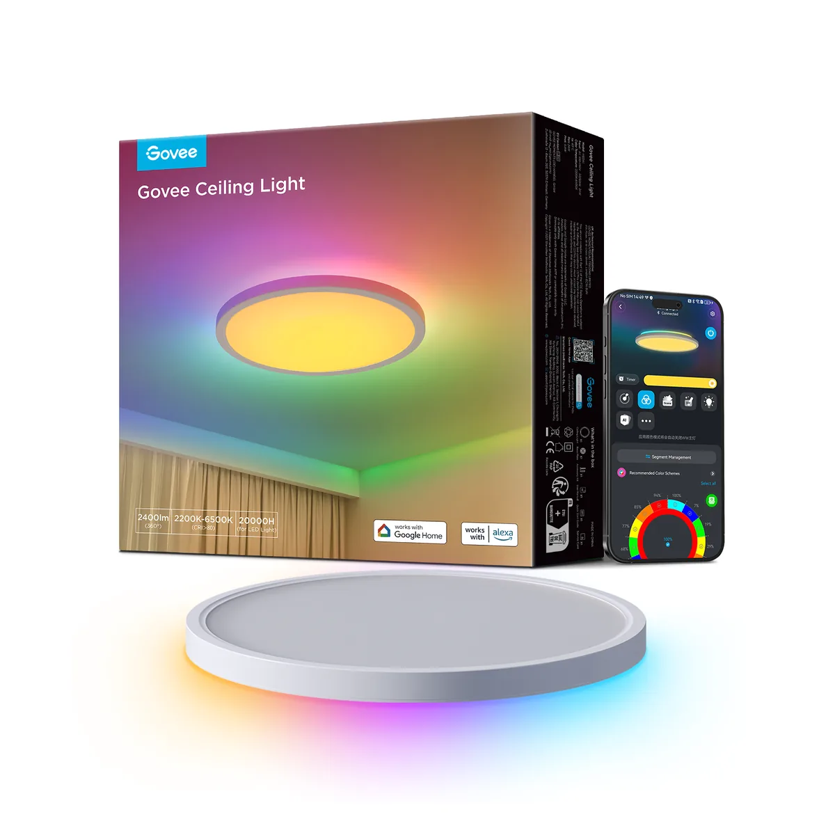Govee 12-Inch Smart Round & Square Ceiling Lights