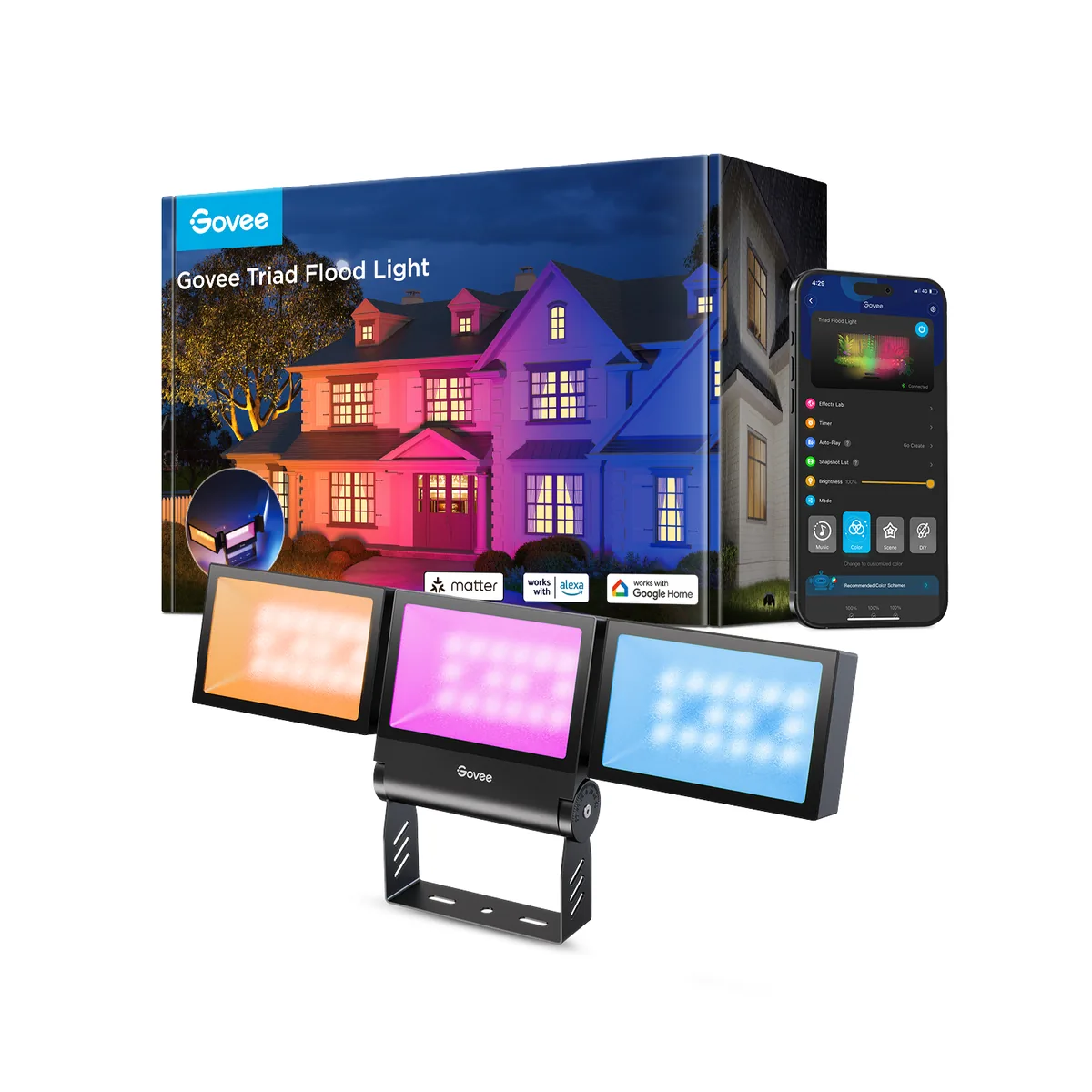 Govee Outdoor Triad Flood Light: Bring Light To Your Great Outdoors