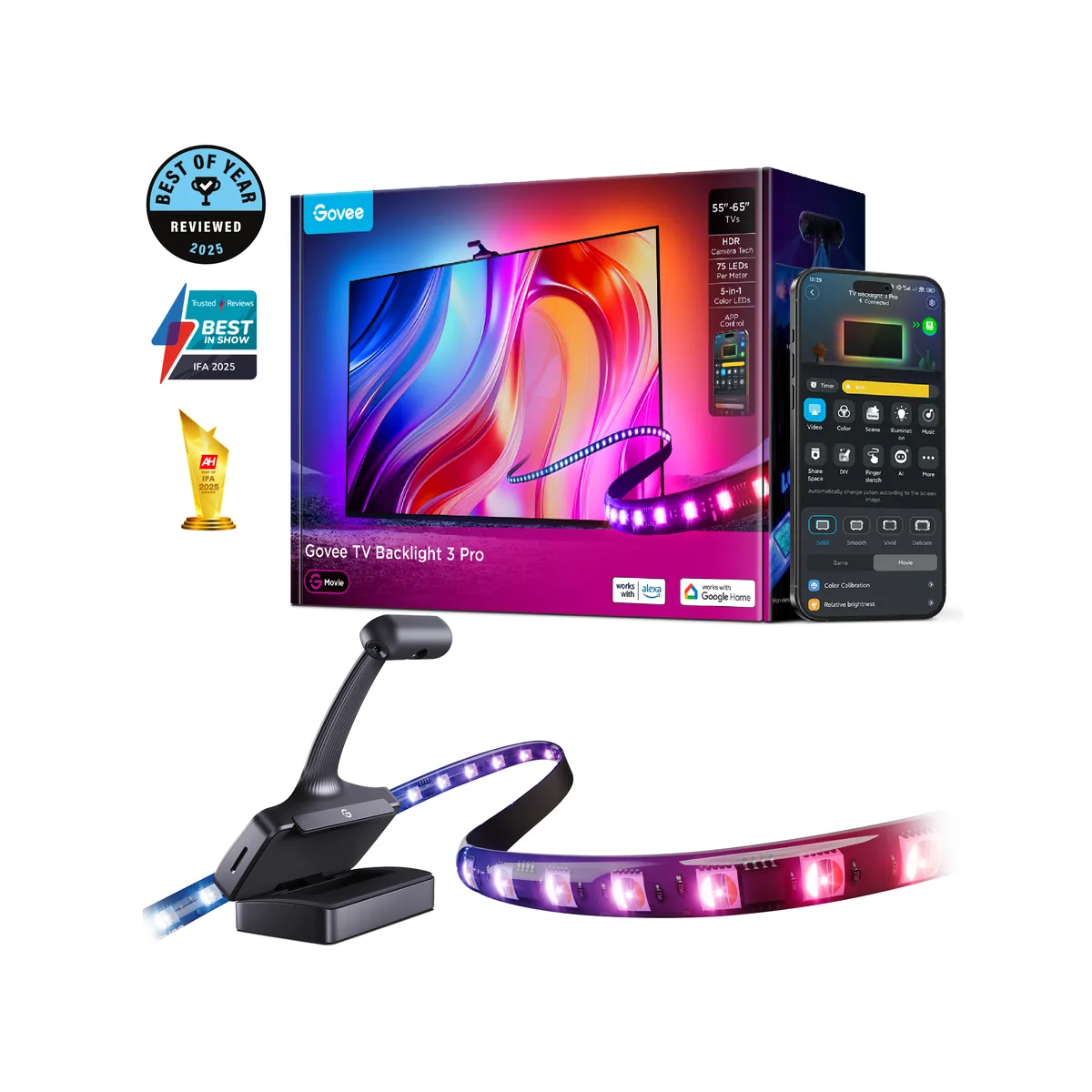 Govee TV Backlight 3 Pro: Triple-Lens TV Light