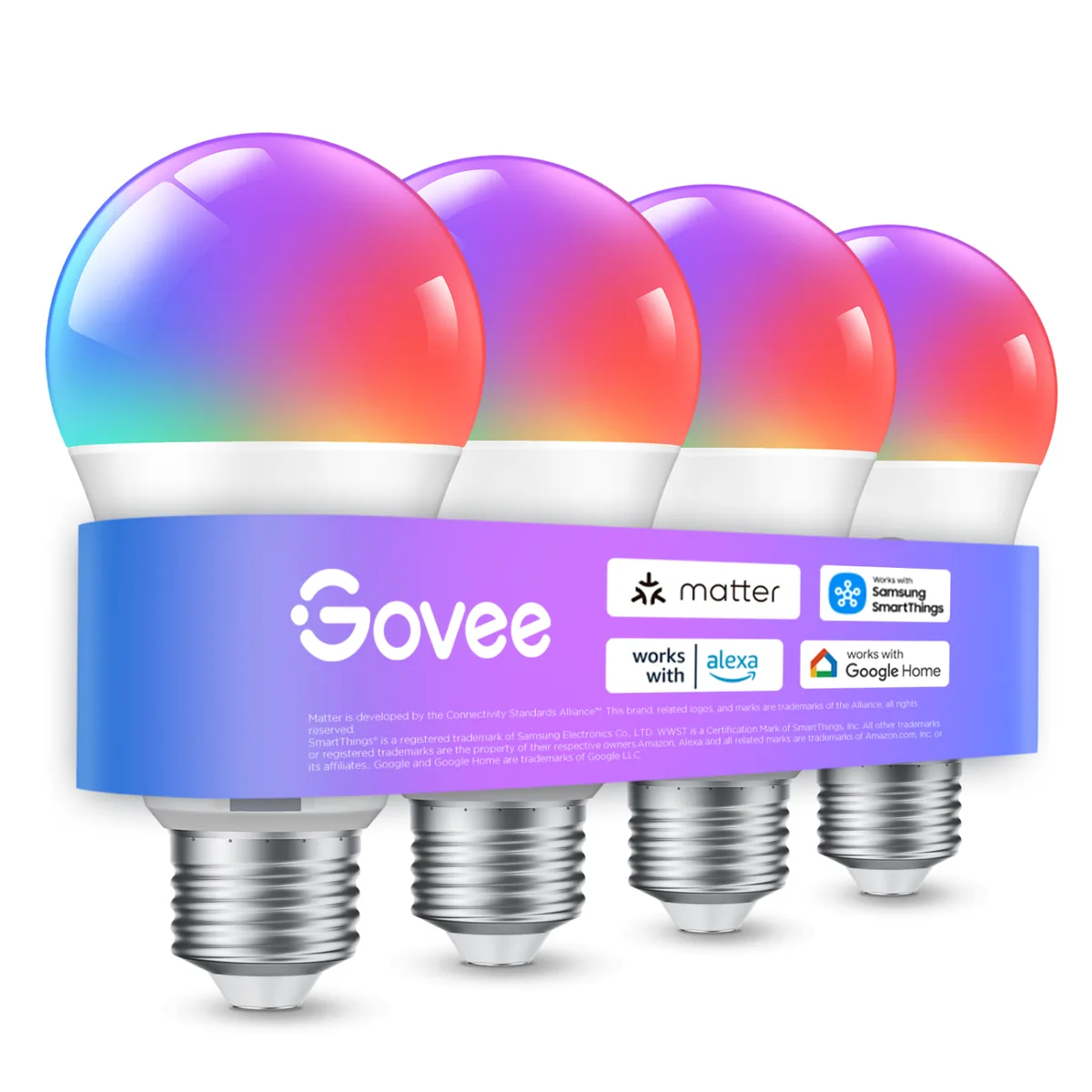 Govee A19 Smart LED Light Bulbs E26 800 Lumens
