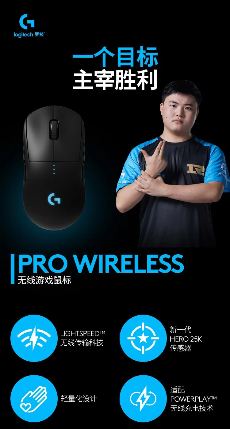 罗技GPW LIGHTSPEED 无线游戏鼠标
