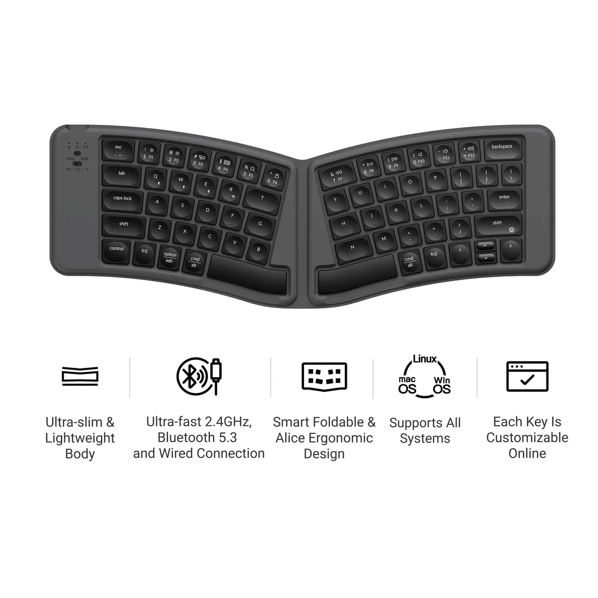 Keychron B11 Pro Ultra Slim Wireless Foldable Keyboard