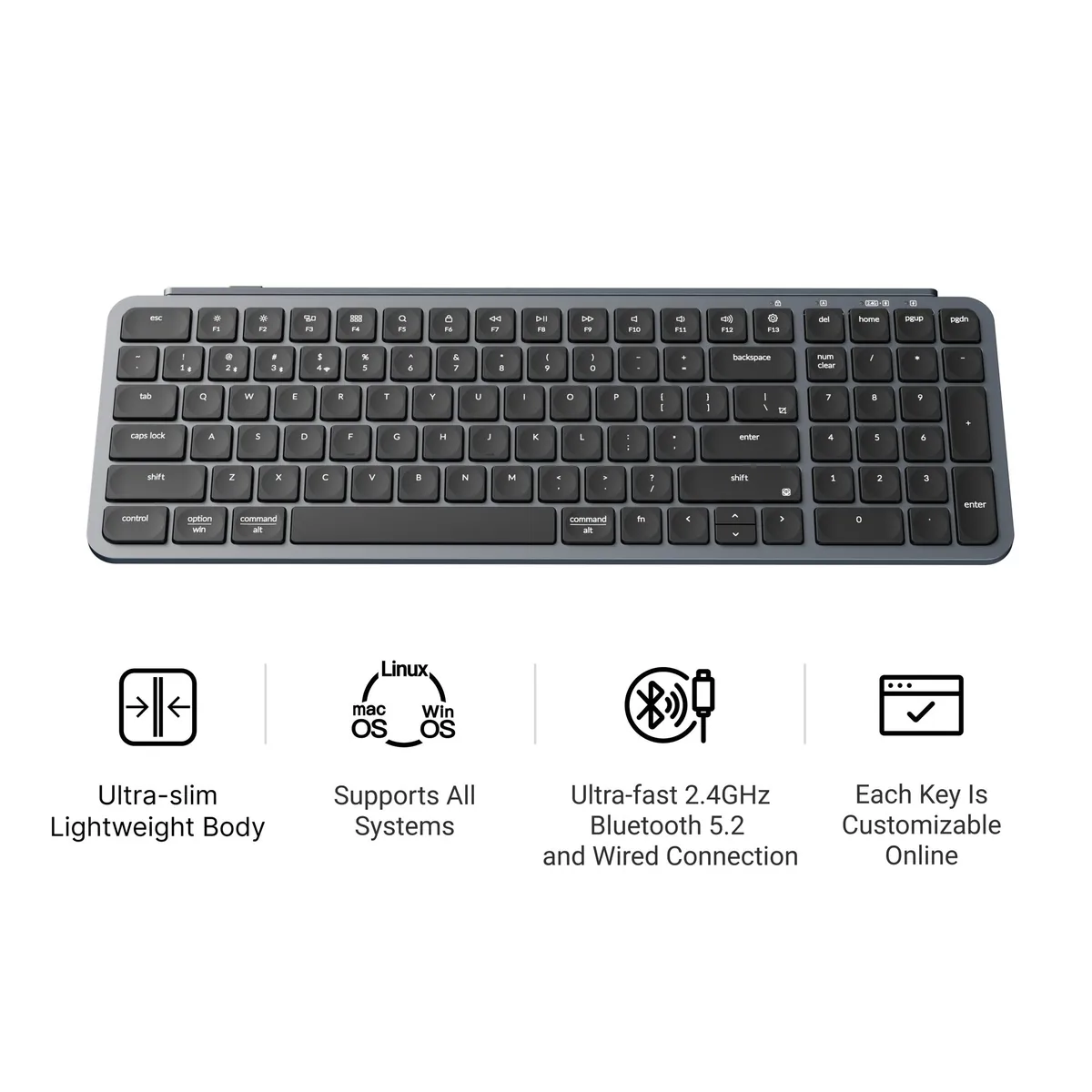 Keychron B2 Pro Ultra Slim Wireless Keyboard