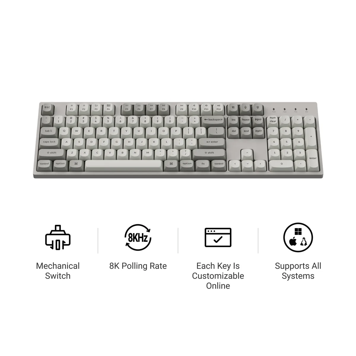 Keychron C2 Pro 8K Qmk Via Wired Mechanical Keyboard