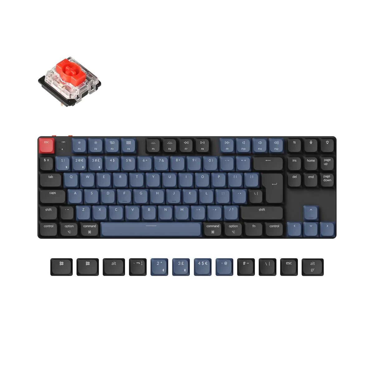 Keychron K1 Pro Qmk Via Wireless Custom Mechanical Keyboard Iso Layout Collection