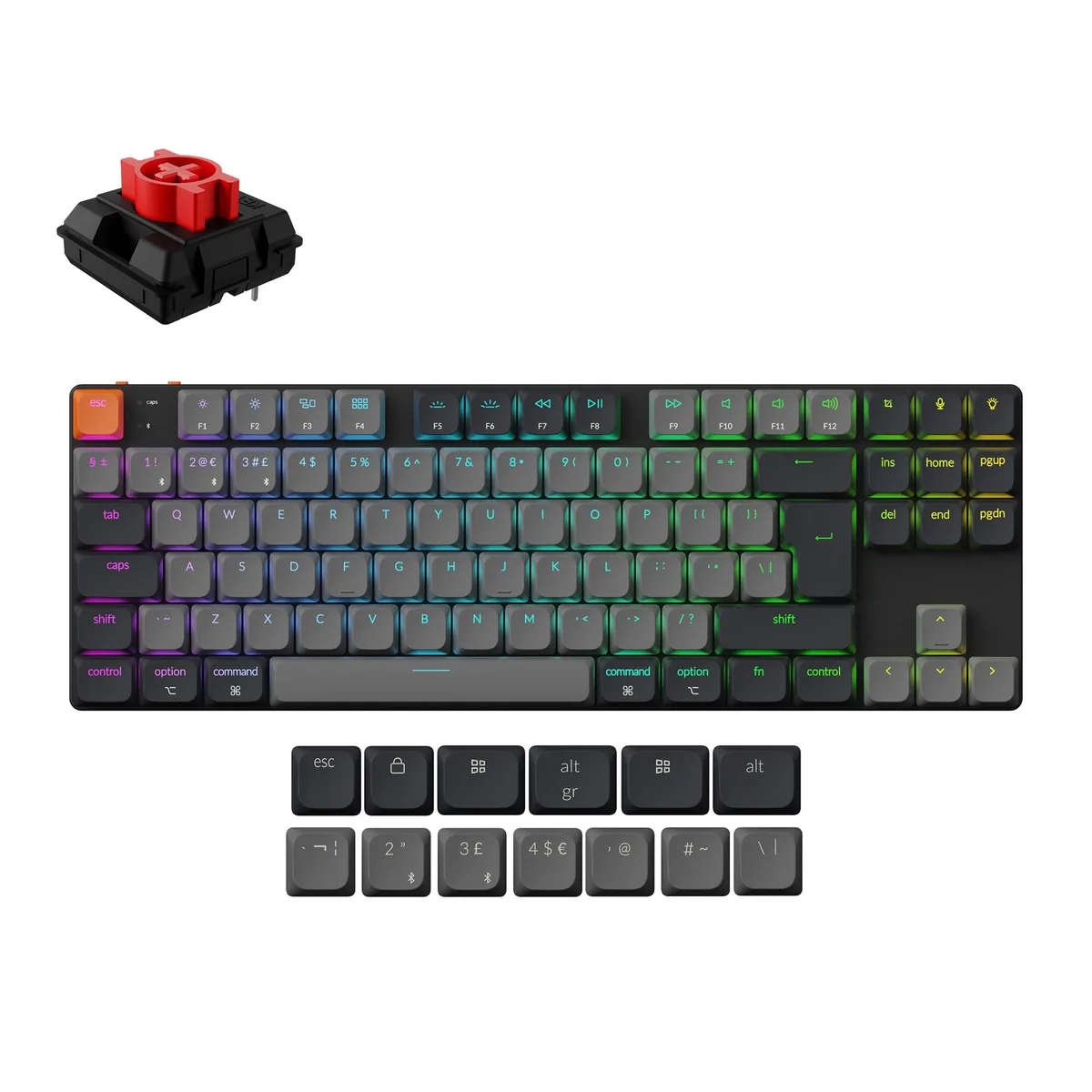 Keychron K1 Qmk Wireless Mechanical Keyboard Iso Layout Version 6