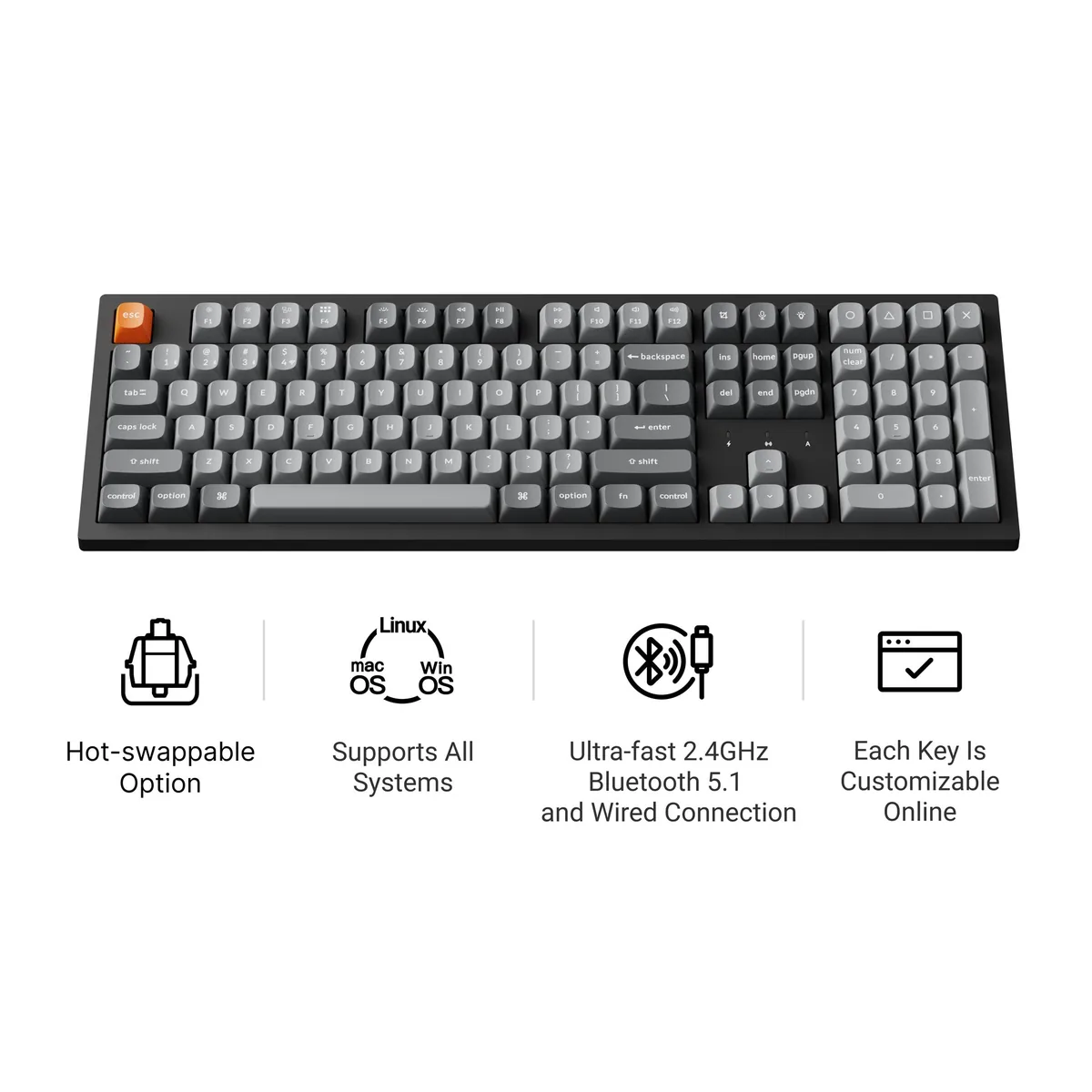 Keychron K10 Max Qmk Wireless Mechanical Keyboard