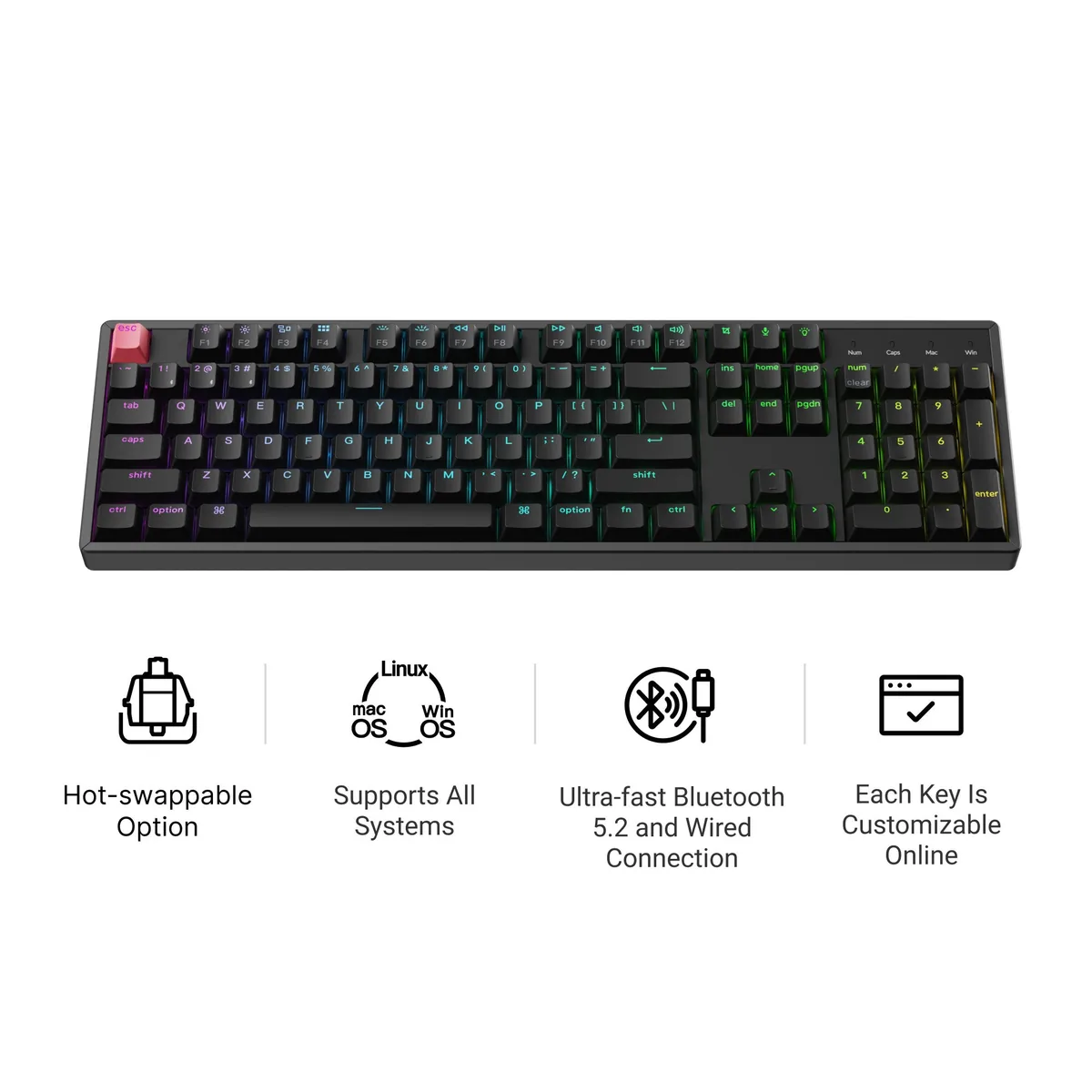 Keychron K10 Qmk Via Wireless Mechanical Keyboard Version 2