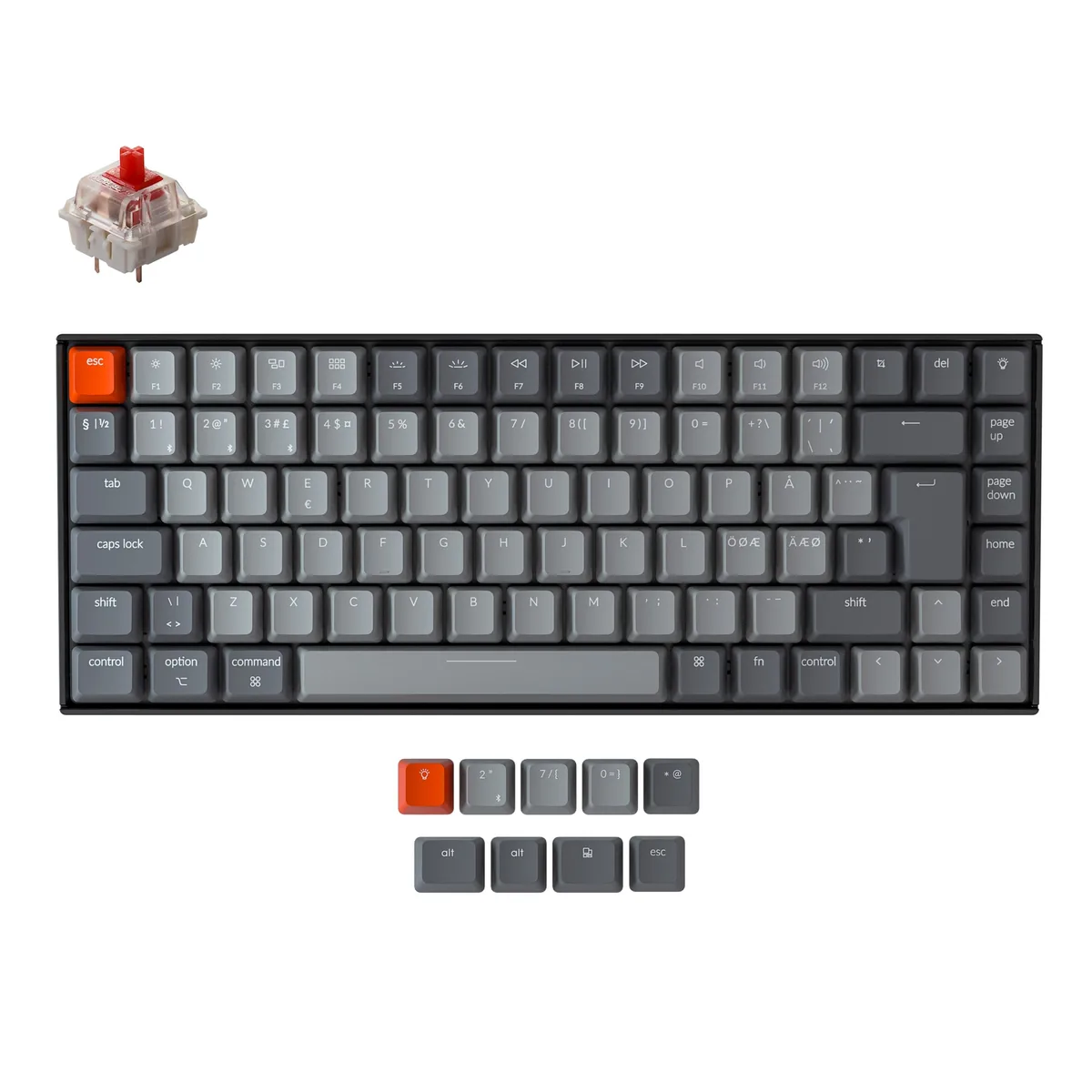 Keychron K2 Wireless Mechanical Keyboard Nordic Layout