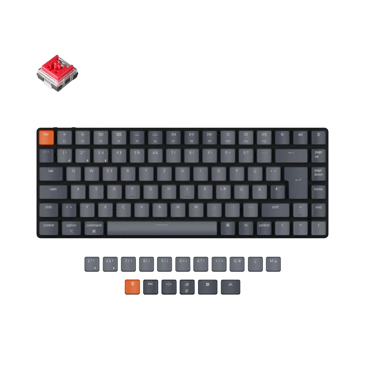 Keychron K3 Ultra Slim Wireless Mechanical Keyboard German Iso De Layout Version 2