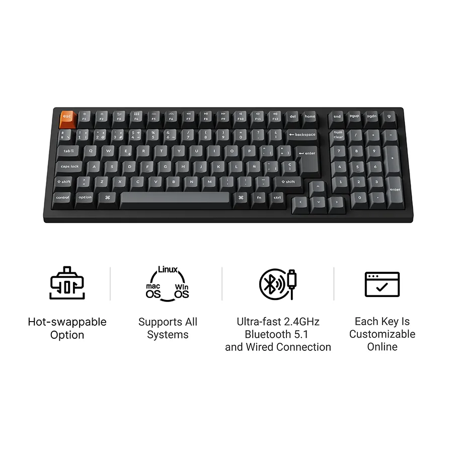 Keychron K4 Max Qmk Wireless Mechanical Keyboard Iso Layout Collection