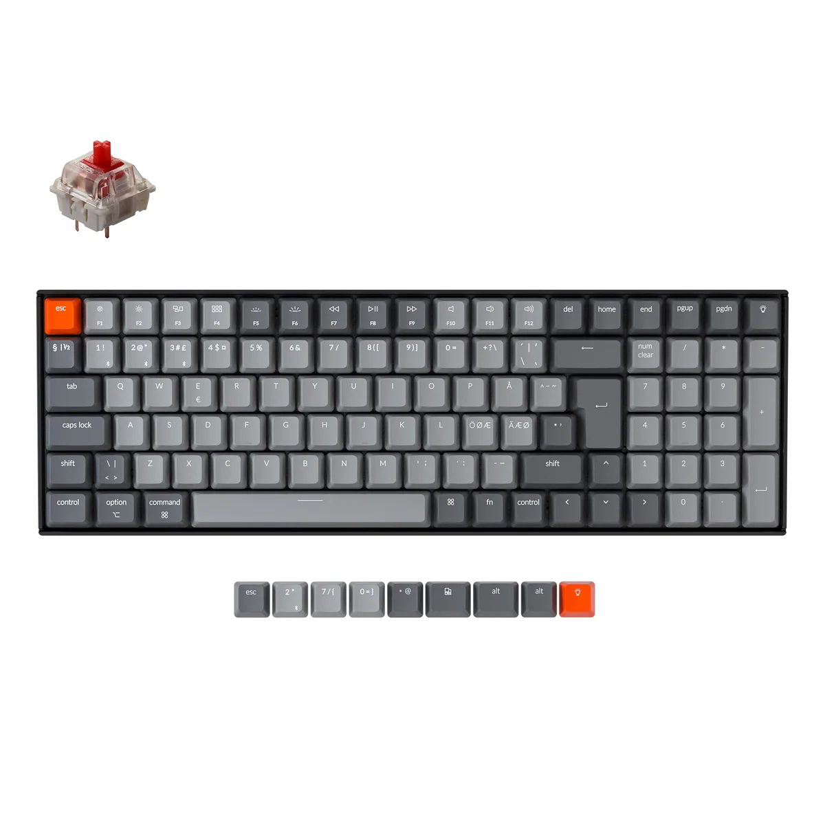 Keychron K4 Wireless Mechanical Keyboard Nordic Iso Layout Version 2