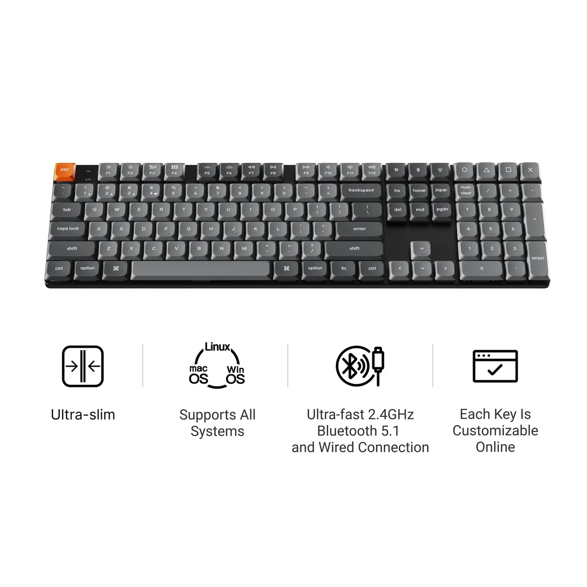 Keychron K5 Max Qmk Via Wireless Custom Mechanical Keyboard