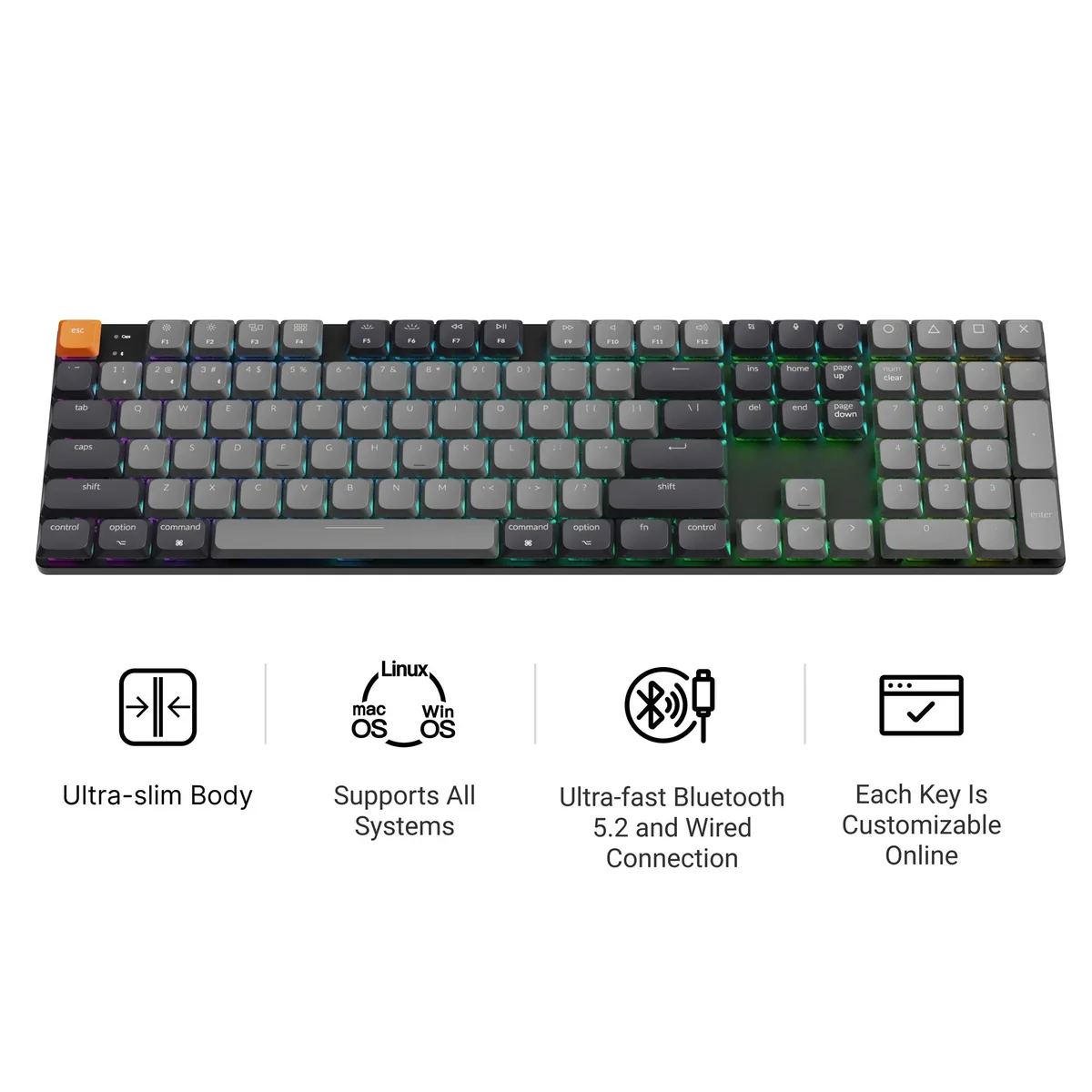Keychron K5 Qmk Wireless Mechanical Keyboard Version 2