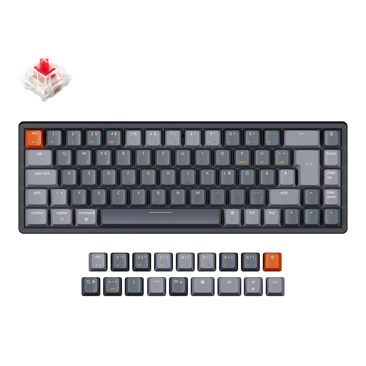 Keychron K6 Wireless Mechanical Keyboard German Iso Layout