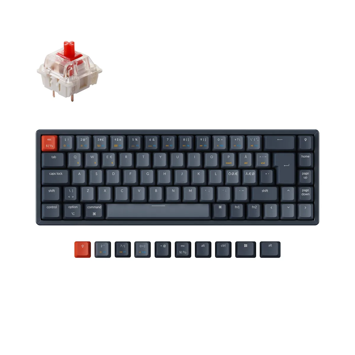 Keychron K6 Wireless Mechanical Keyboard Nordic Iso Layout