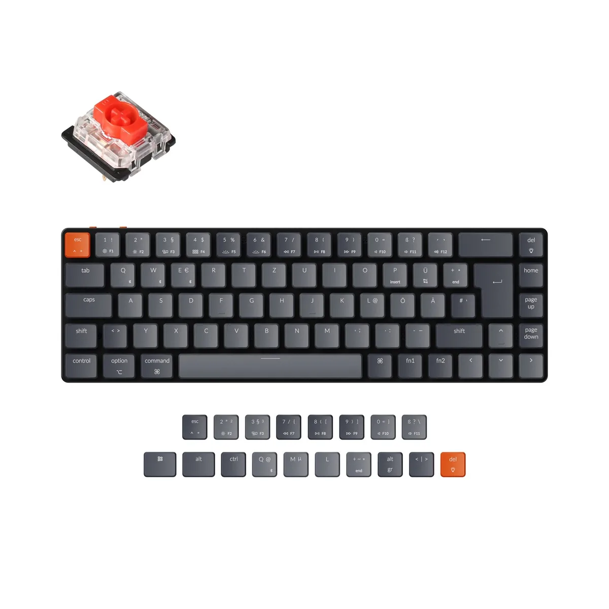 Keychron K7 Ultra Slim Wireless Mechanical Keyboard German Iso De Layout