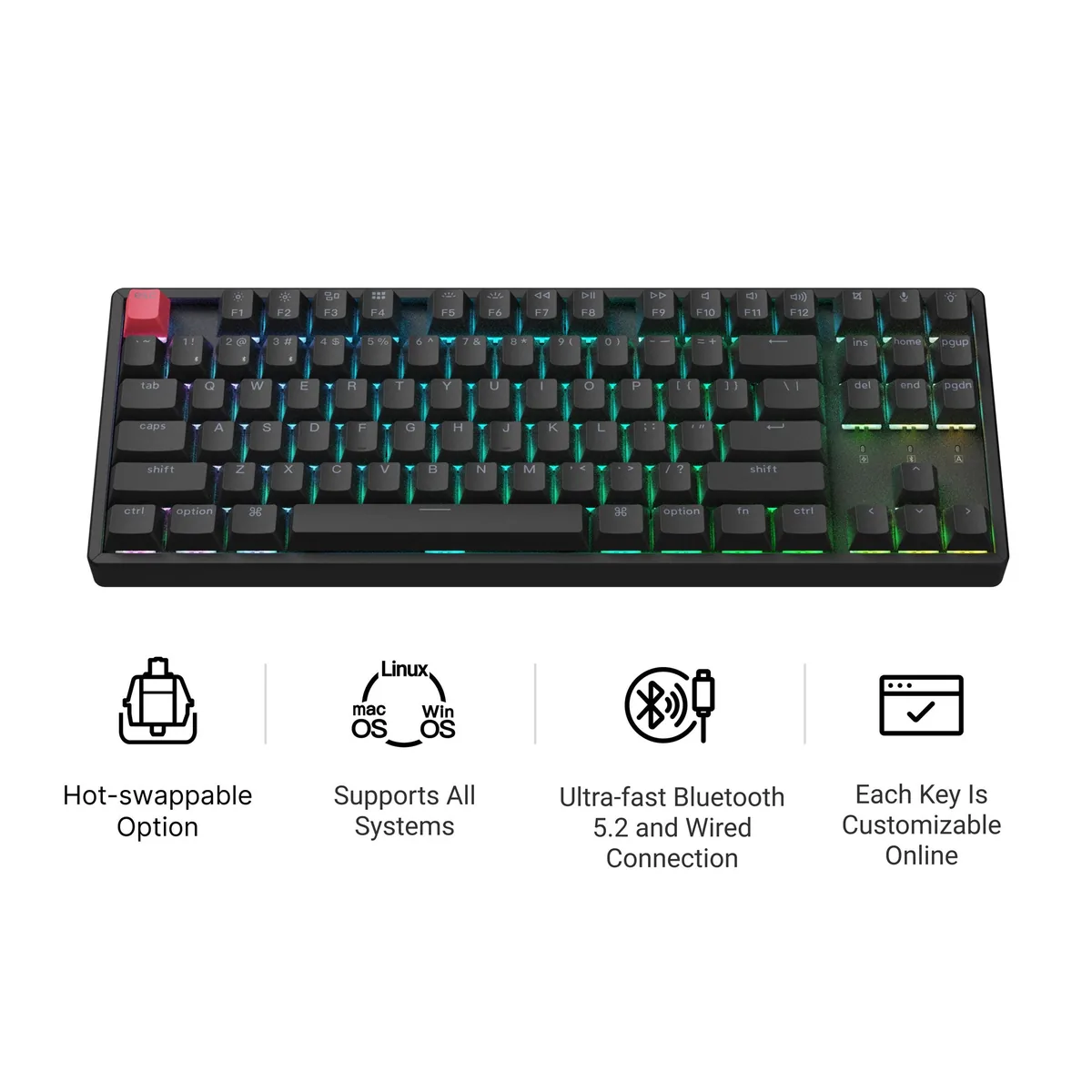 Keychron K8 Qmk Wireless Mechanical Keyboard Version 2