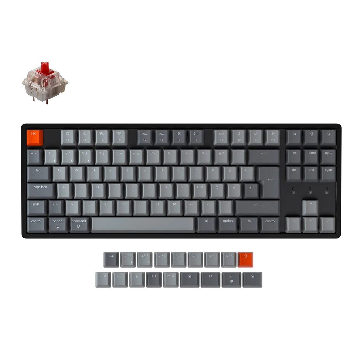 Keychron K8 Wireless Mechanical Keyboard German Iso De Layout