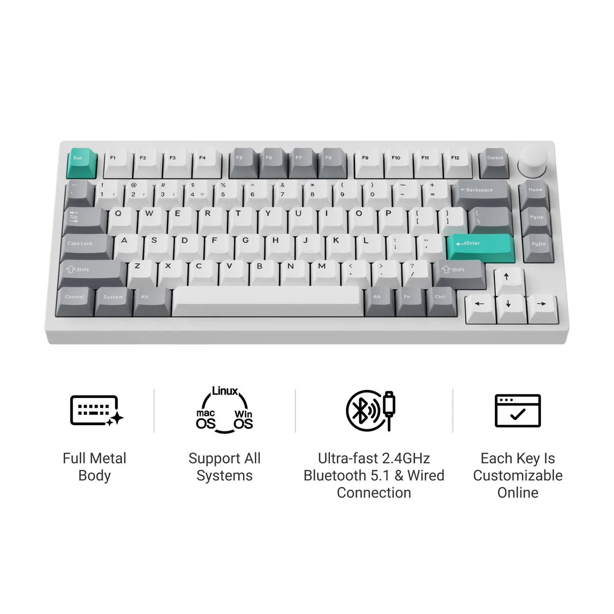 Lemokey P1 Qmk Via Custom Gaming Keyboard