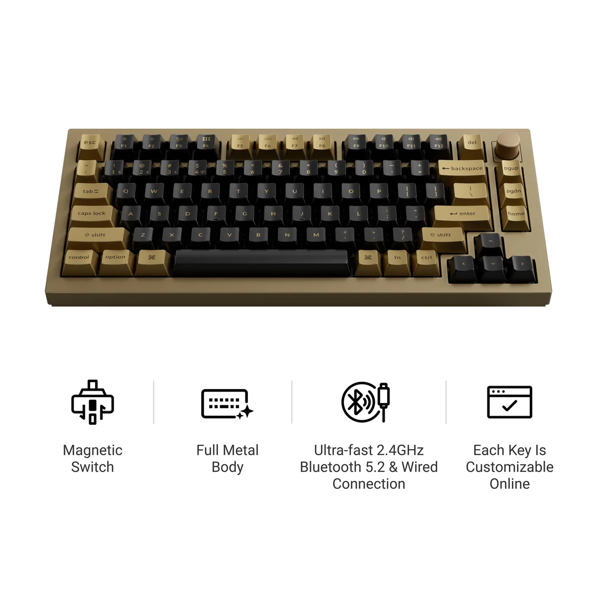 Keychron Q1 He Qmk Wireless Custom Keyboard Copper Edition
