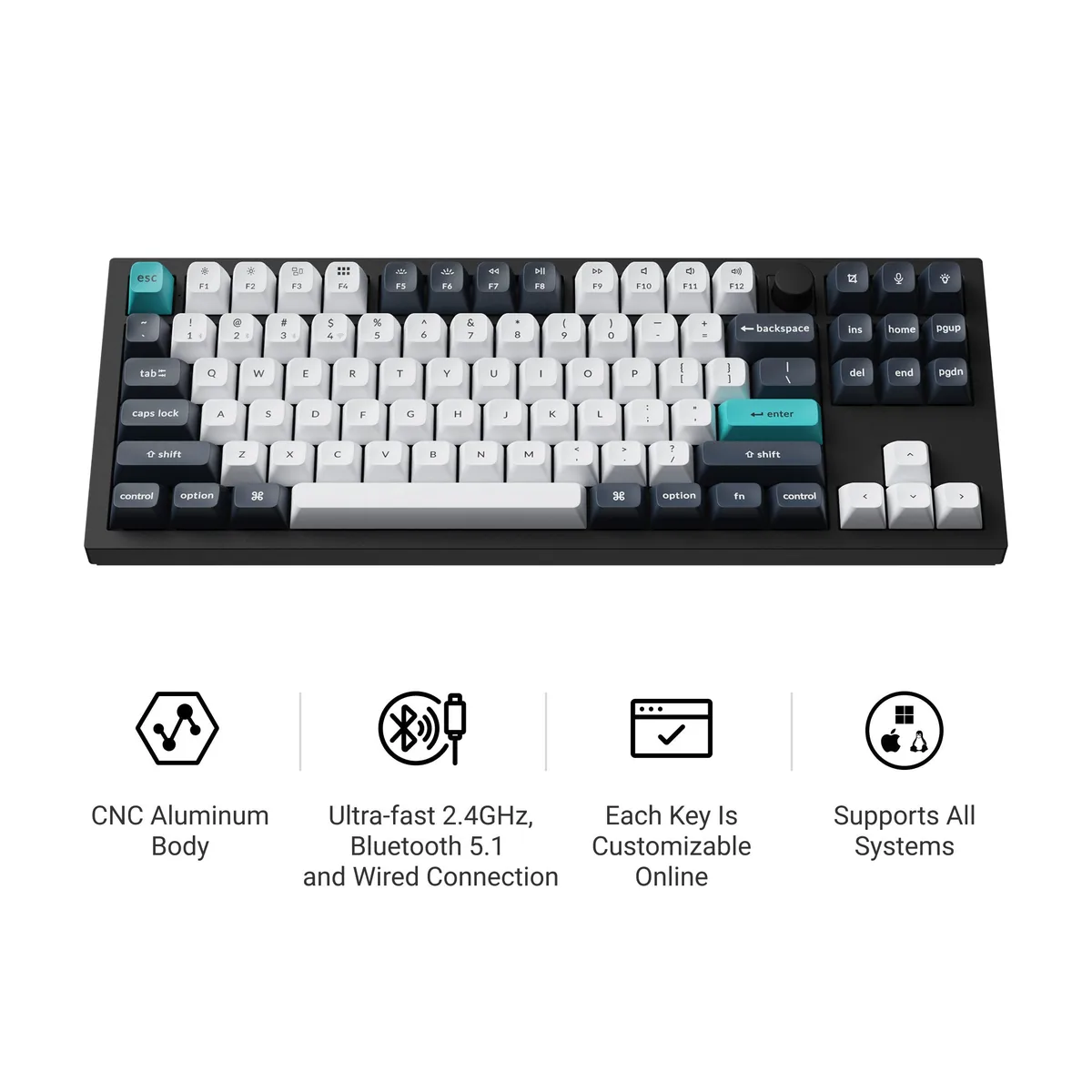 Keychron Q3 Max Qmk Via Wireless Custom Mechanical Keyboard