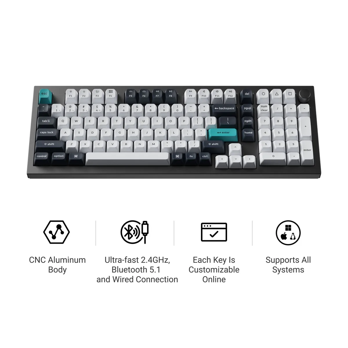 Keychron Q5 Max Qmk Via Wireless Custom Mechanical Keyboard