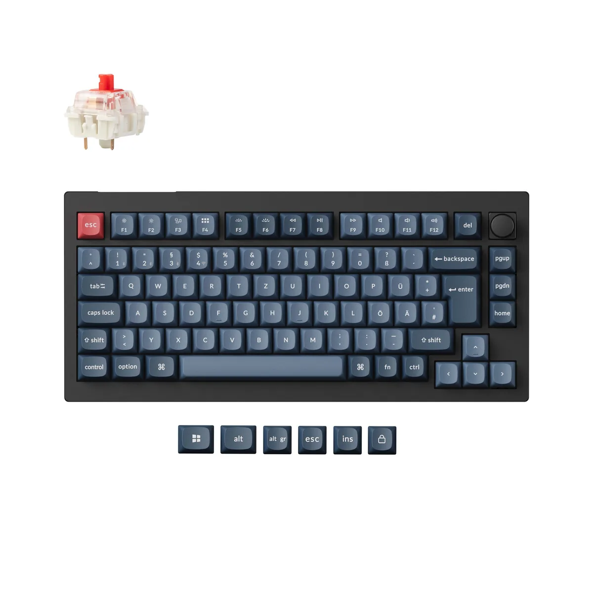 Keychron V1 Max Qmk Wireless Custom Mechanical Keyboard Iso Layout Collection