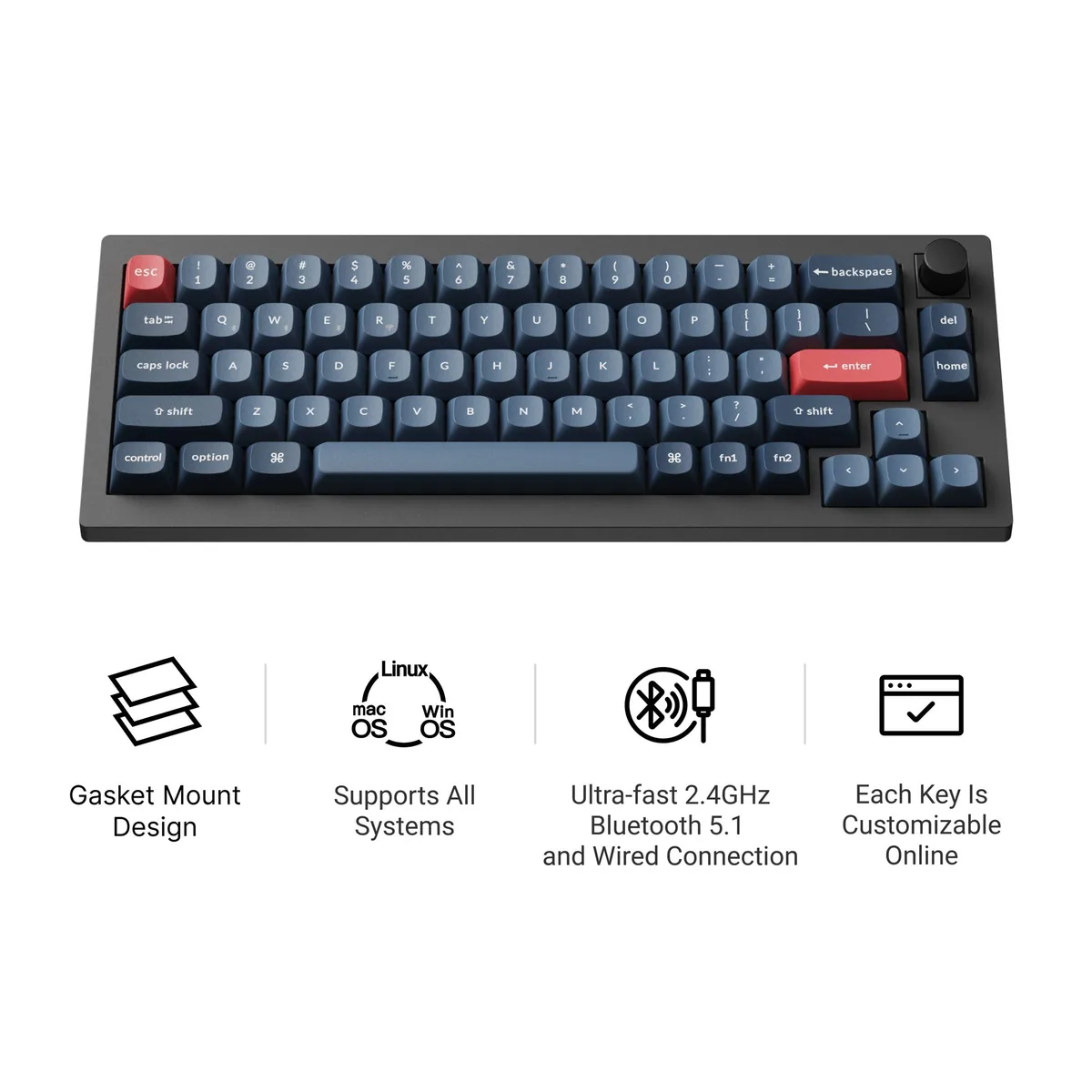 Keychron V2 Max Qmk Via Wireless Custom Mechanical Keyboard