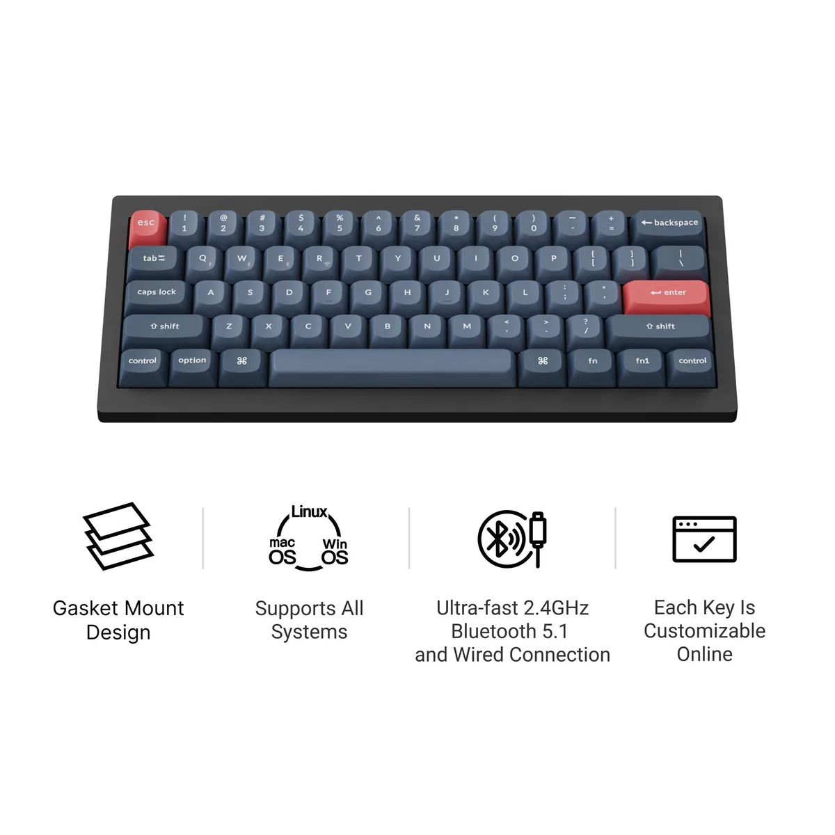 Keychron V4 Max Qmk Via Wireless Custom Mechanical Keyboard