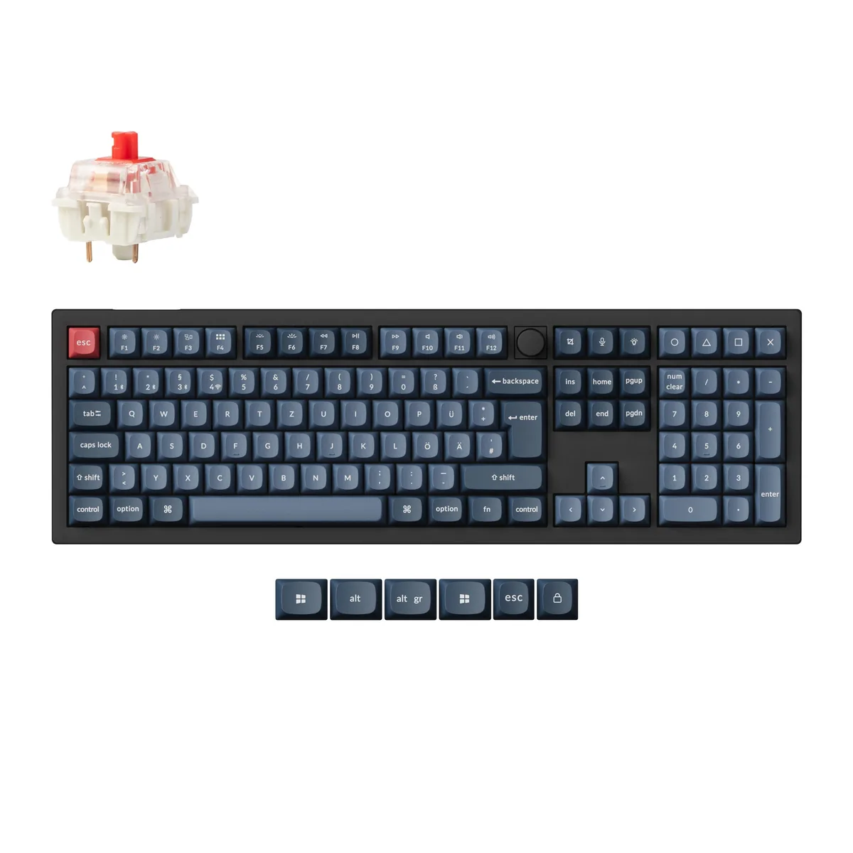 Keychron V6 Max Qmk Via Wireless Custom Mechanical Keyboard Iso Layout Collection