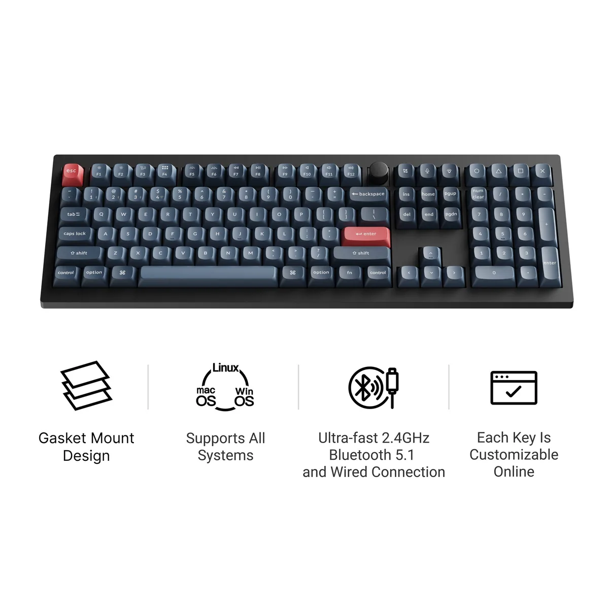 Keychron V6 Max Qmk Via Wireless Custom Mechanical Keyboard