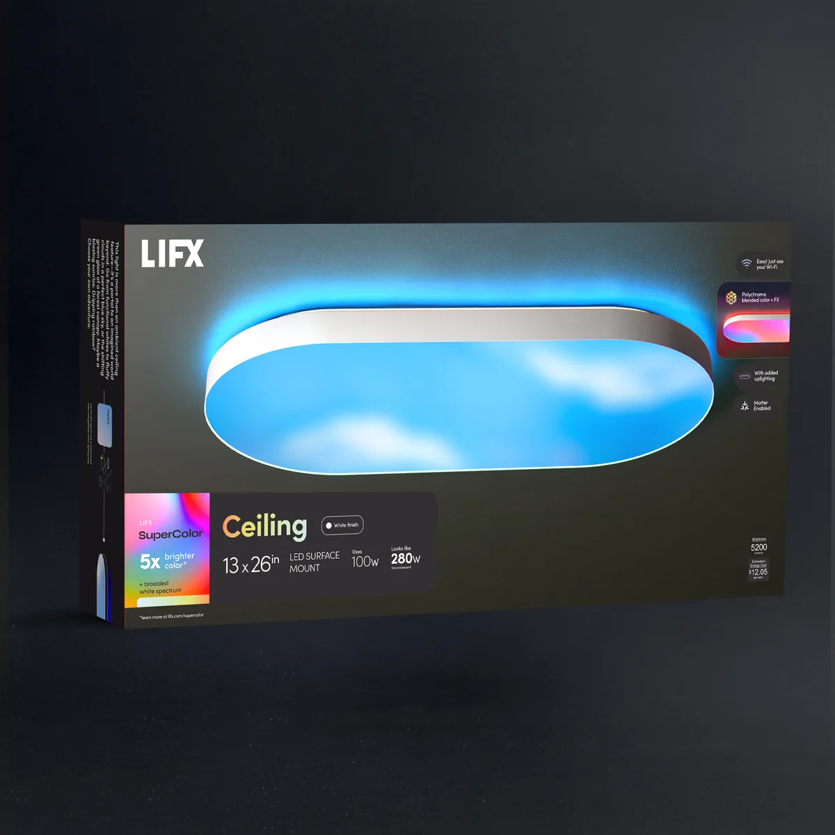 LIFX SuperColor 26" Ceiling Light White Trim - 5200 Lumens