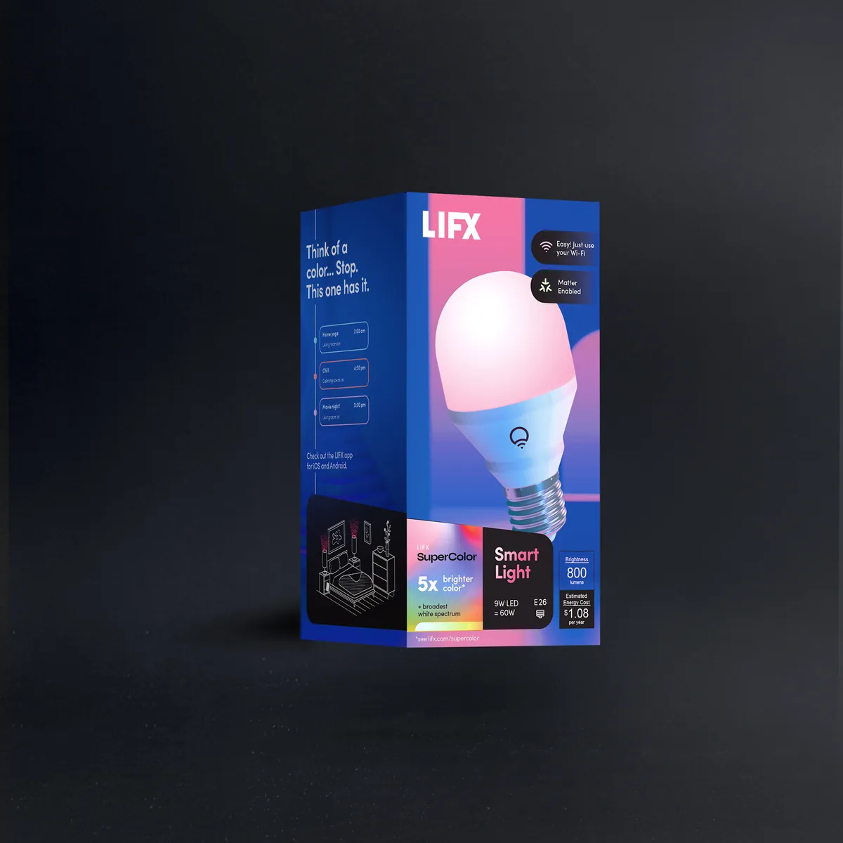 LIFX SuperColor Smart Light 1-Pack - 800 Lumens