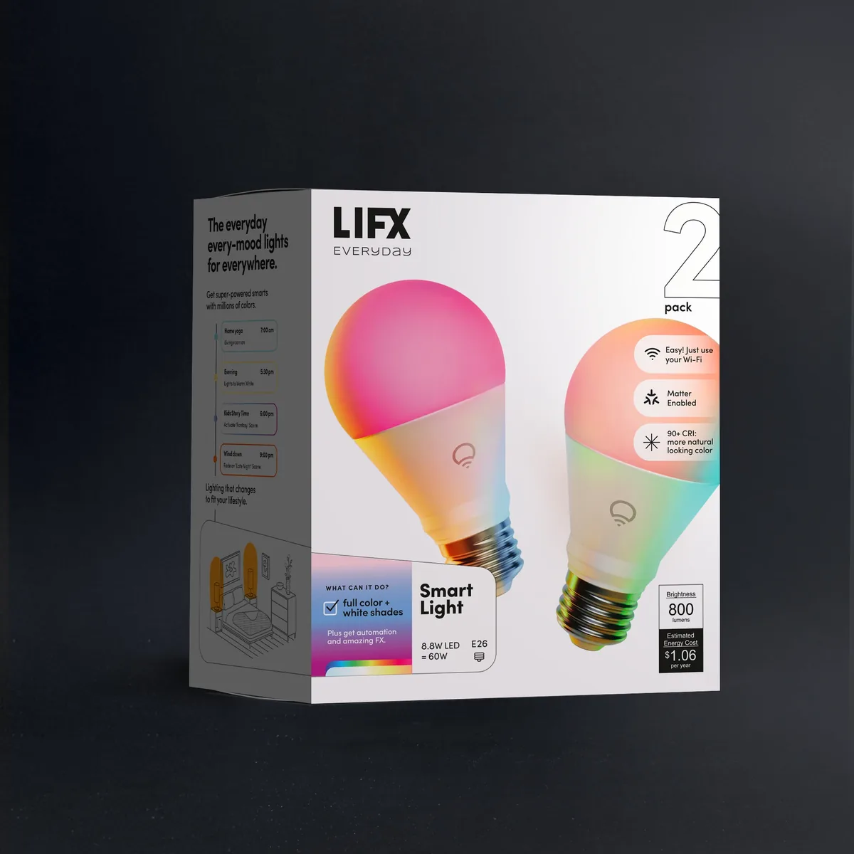 LIFX Everyday Smart Light 2-Pack - 800 Lumens