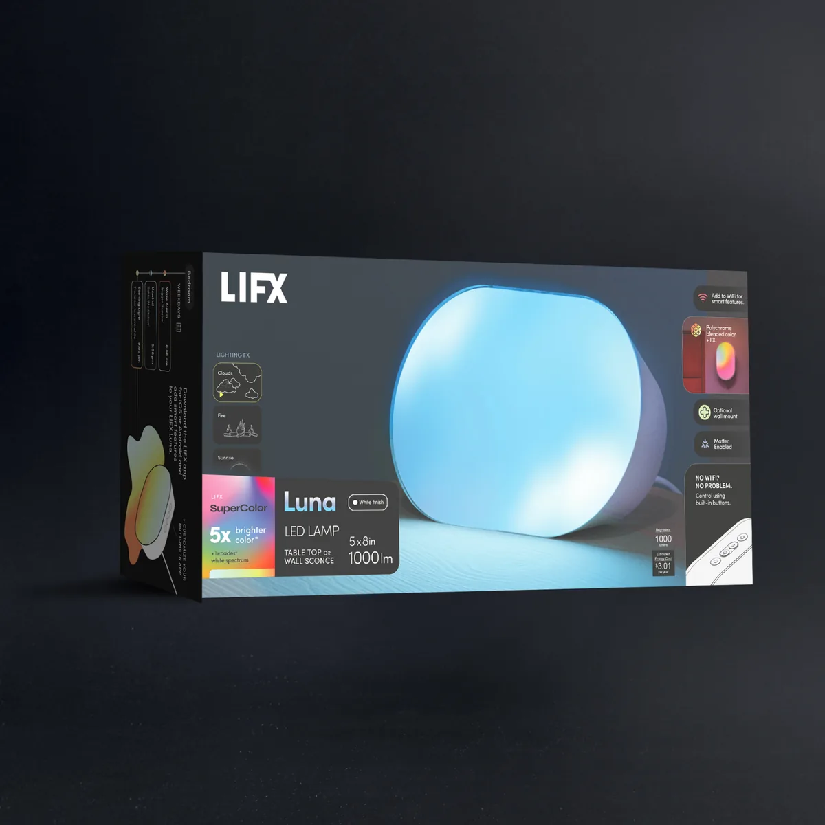LIFX SuperColor Luna LED Lamp - 1000 Lumens