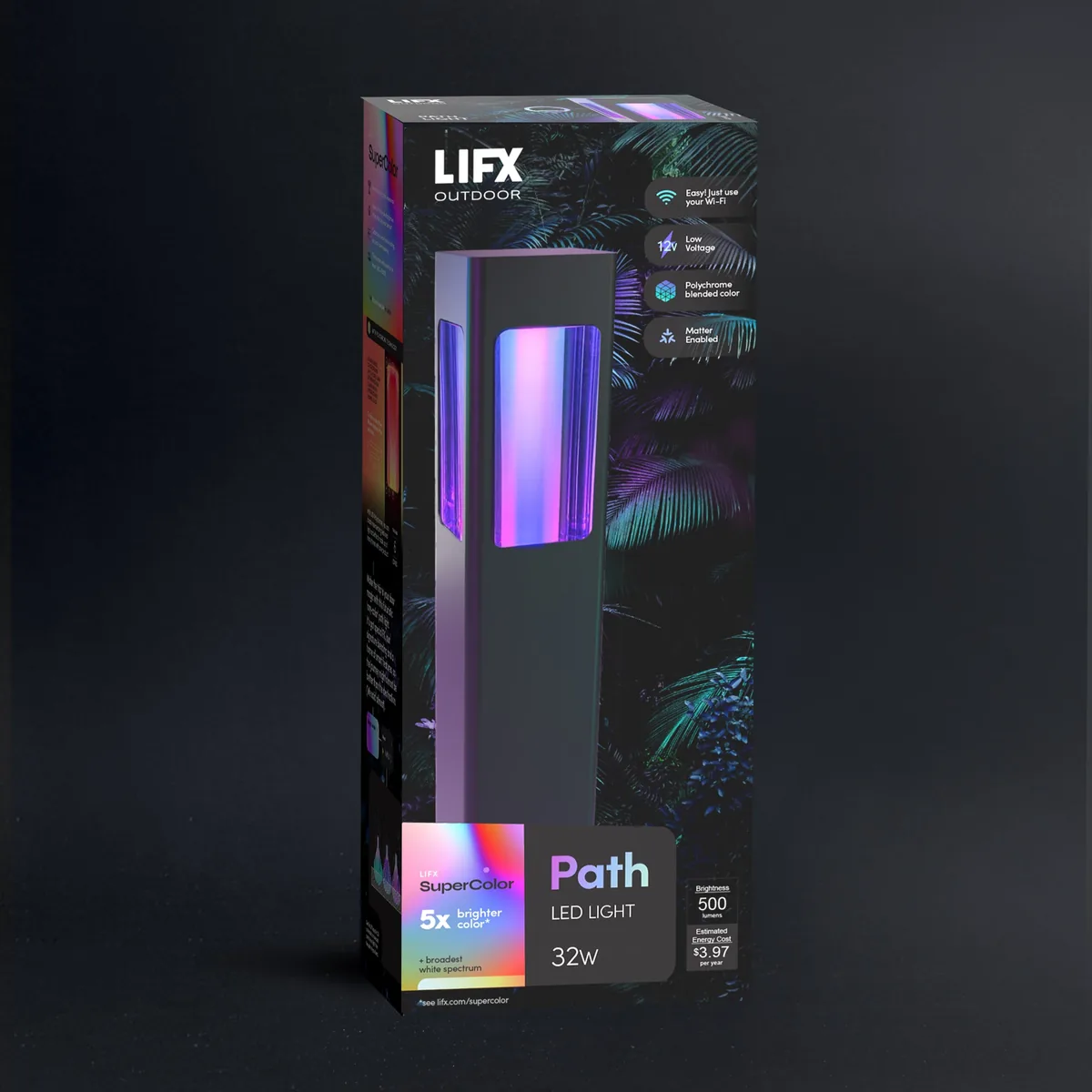 LIFX Outdoor SuperColor Path Light Square - 500 Lumens