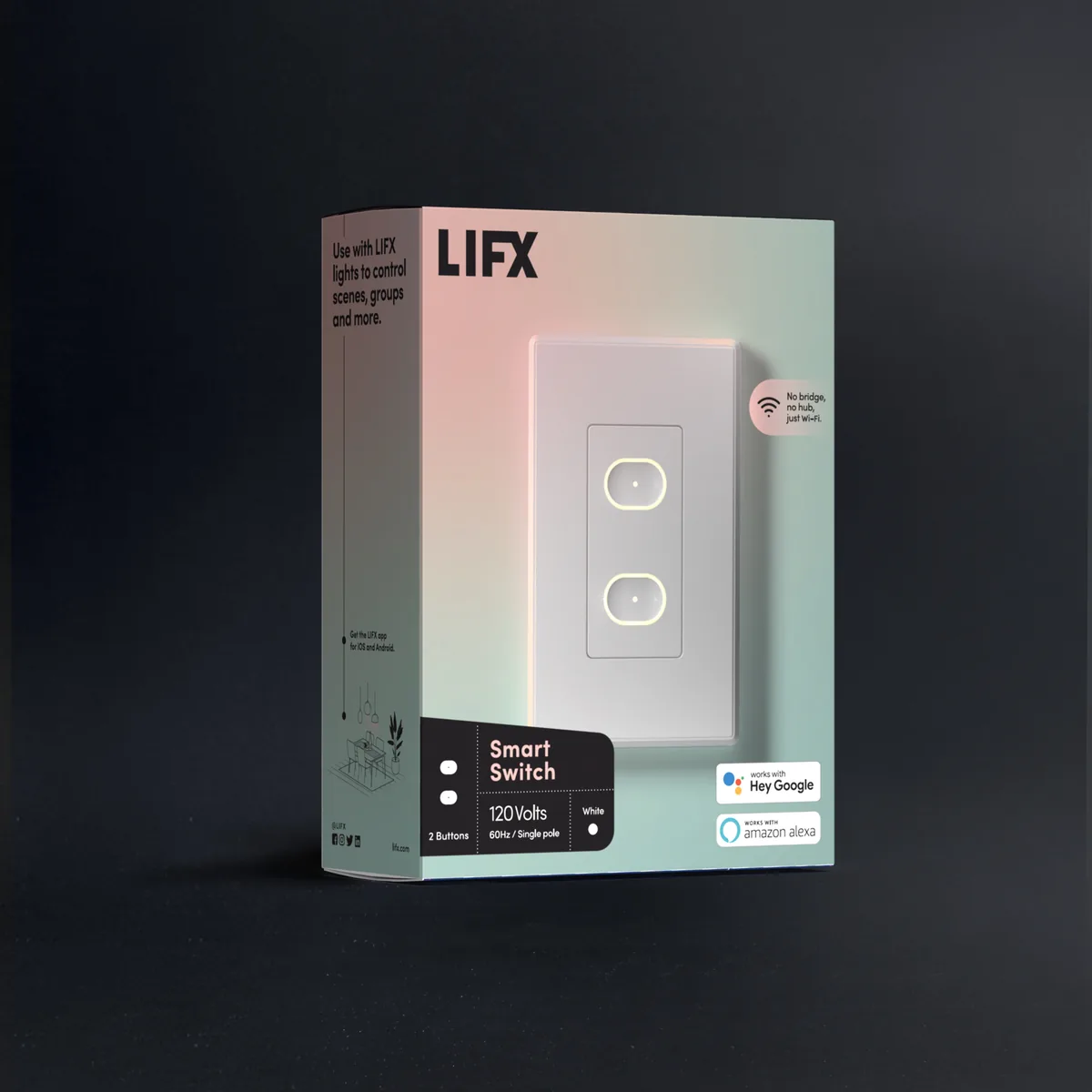 LIFX Smart Switch 2 Button White - Plastic